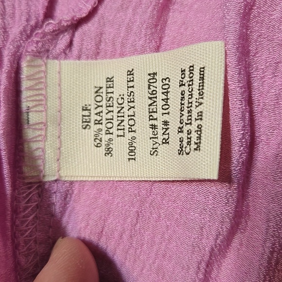 B19 NWT Perch Plus Size Back Tie Ruffled Pink Sleeveless Tunic Tank 1X 2X 3X - Picture 8 of 8